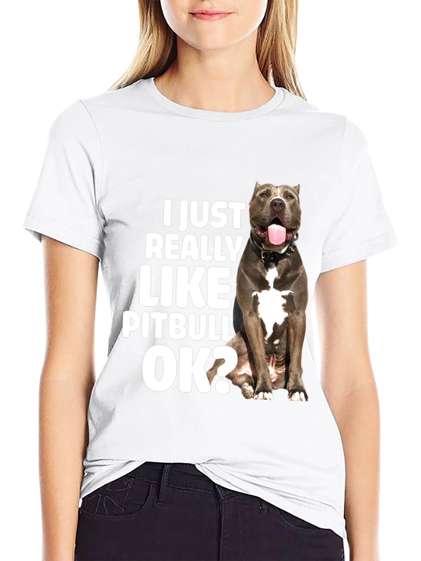I Just Really Like Pitbulls OK? T-Shirt