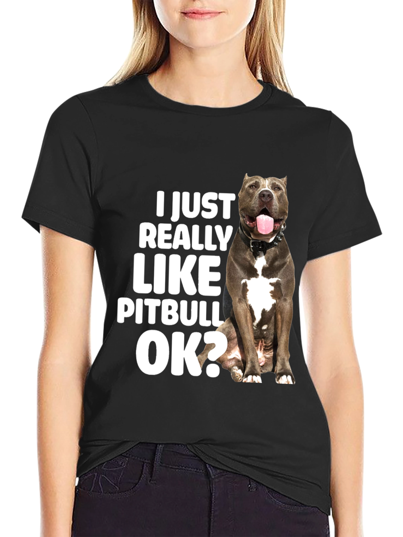 I Just Really Like Pitbulls OK? T-Shirt