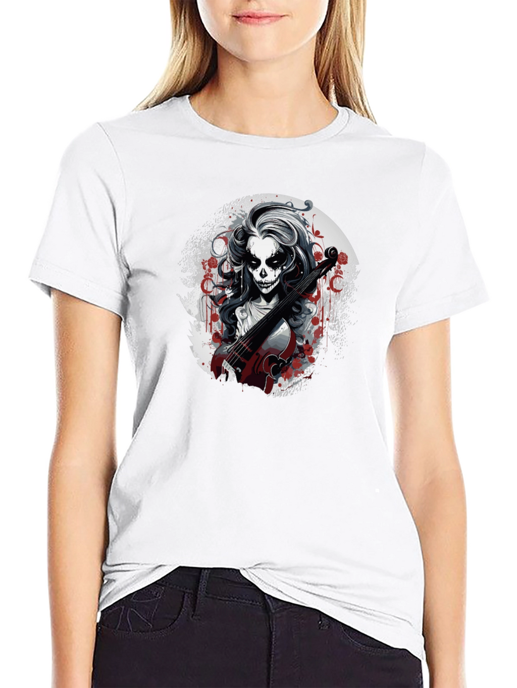 Day of the Dead Violinist Graphic Tee