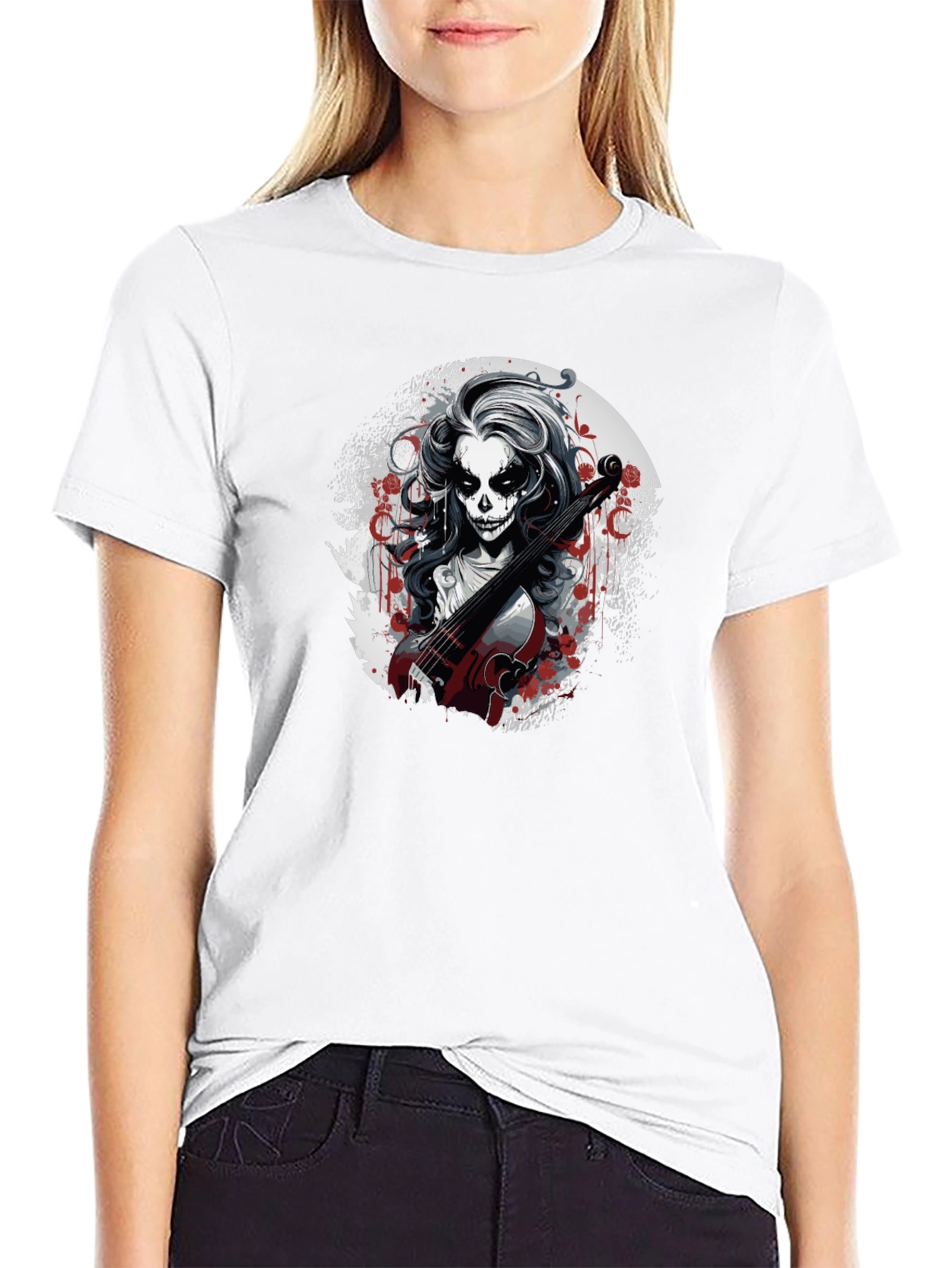 Day of the Dead Violinist Graphic Tee