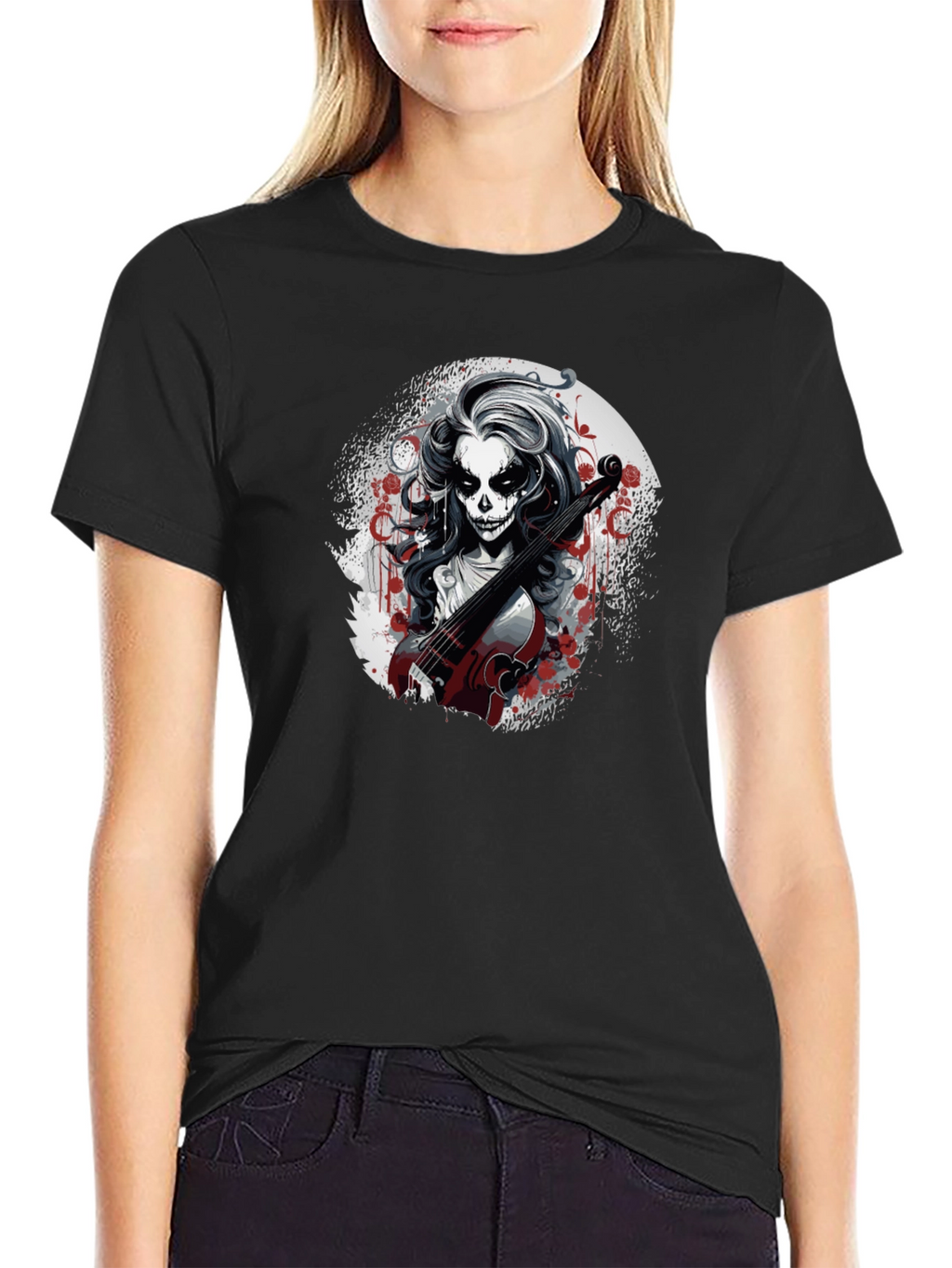 Day of the Dead Violinist Graphic Tee