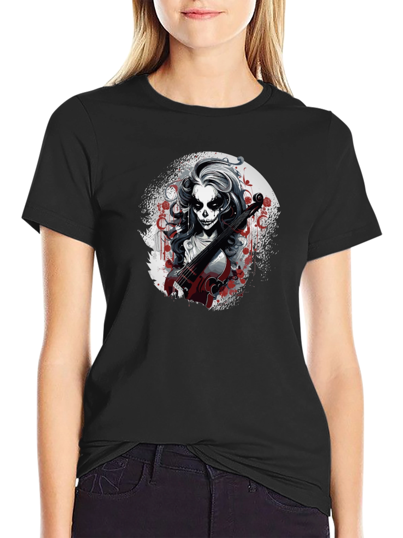 Day of the Dead Violinist Graphic Tee