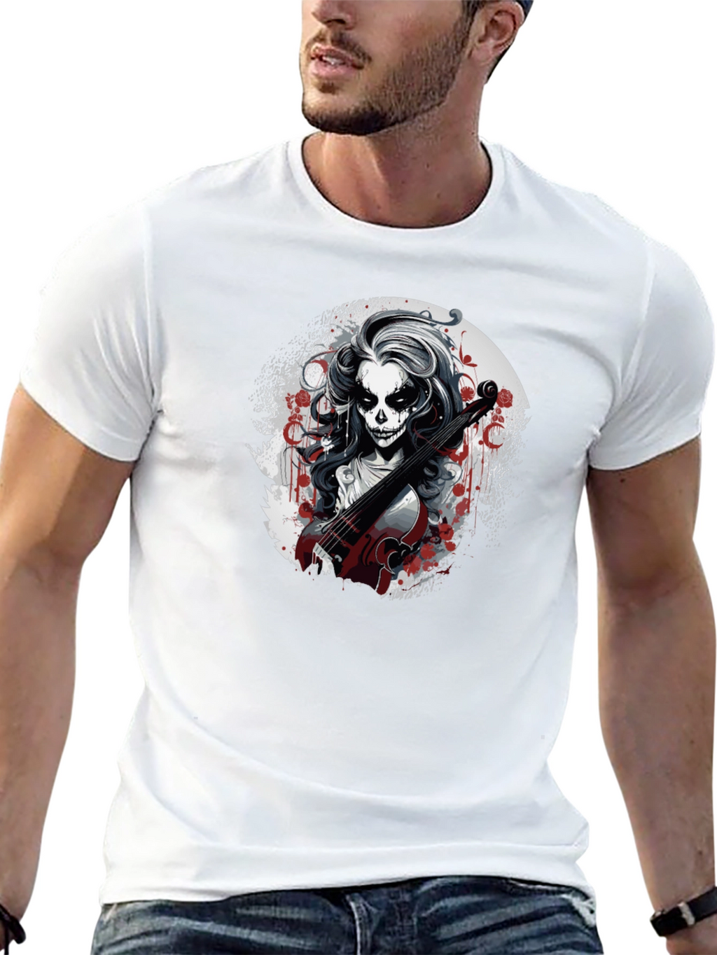 Day of the Dead Violinist Graphic Tee