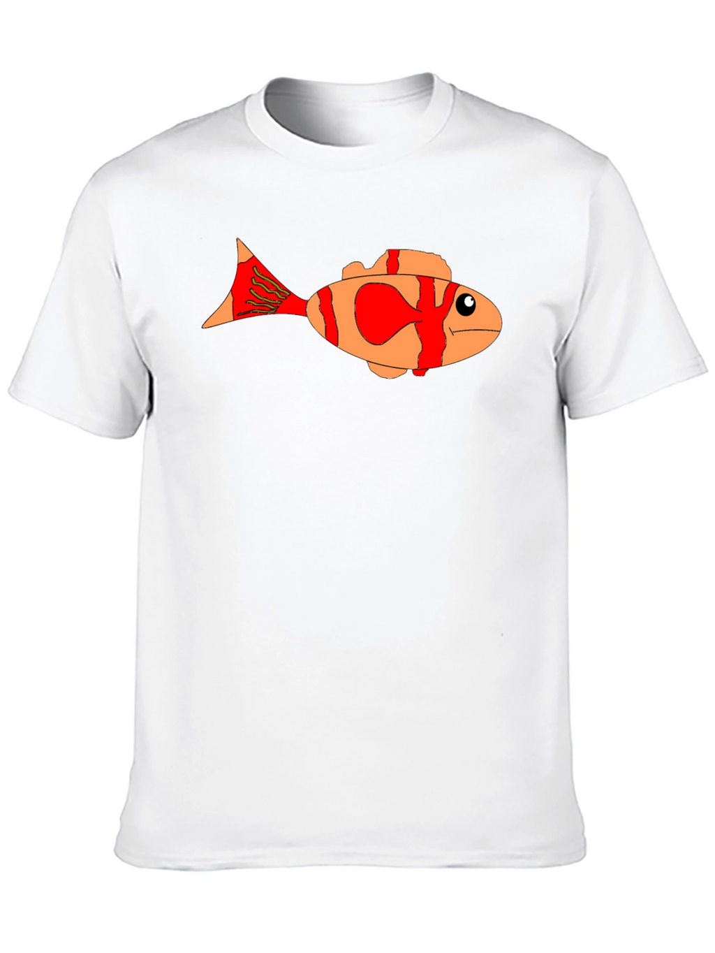 Cartoon Fish Graphic Tee - Black