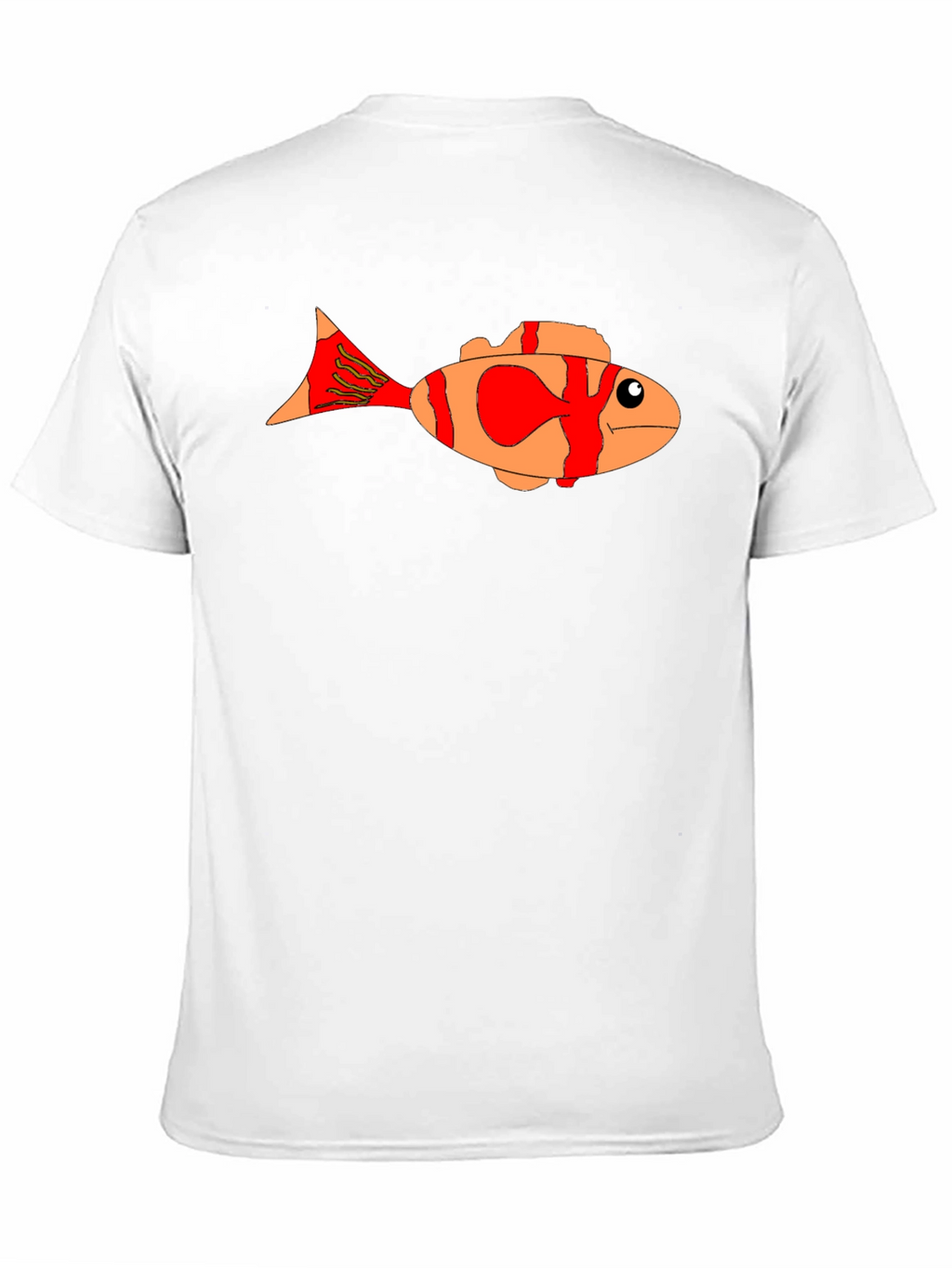 Cartoon Fish Graphic Tee - Black