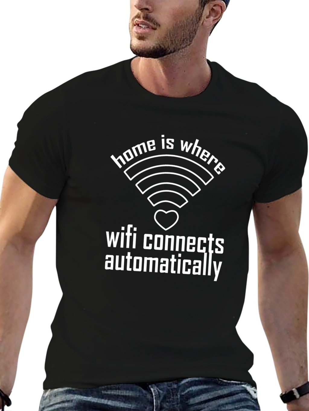 Home is Where WiFi Connects Automatically T-Shirt