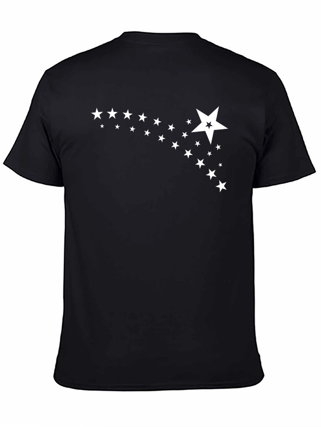 Stylish Black Tee with Star Graphic
