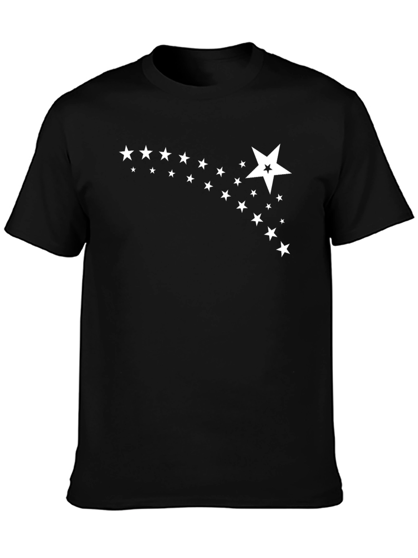 Stylish Black Tee with Star Graphic