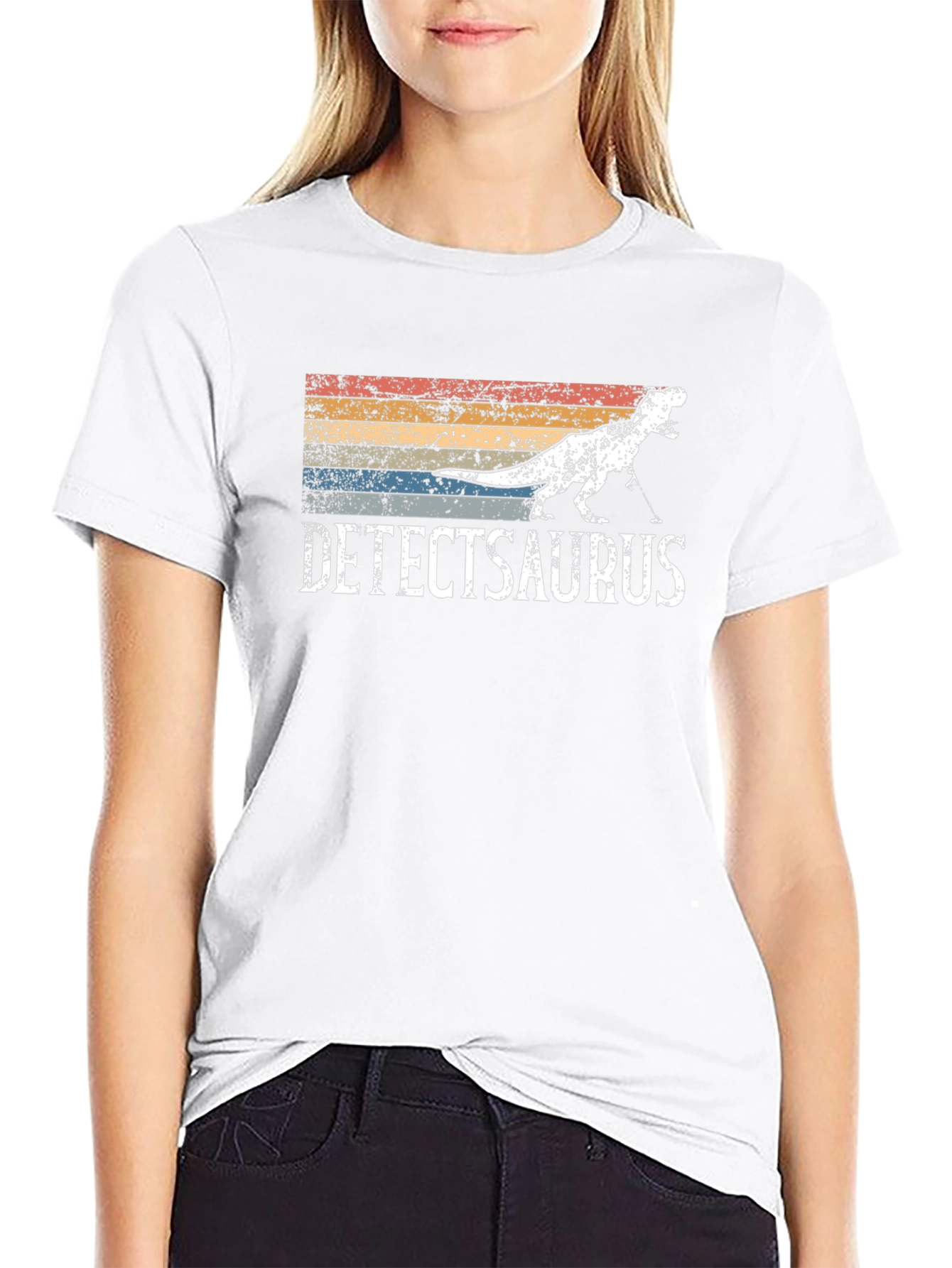 Detectsaurus T-Rex Dinosaur Metal Detecting T-Shirt