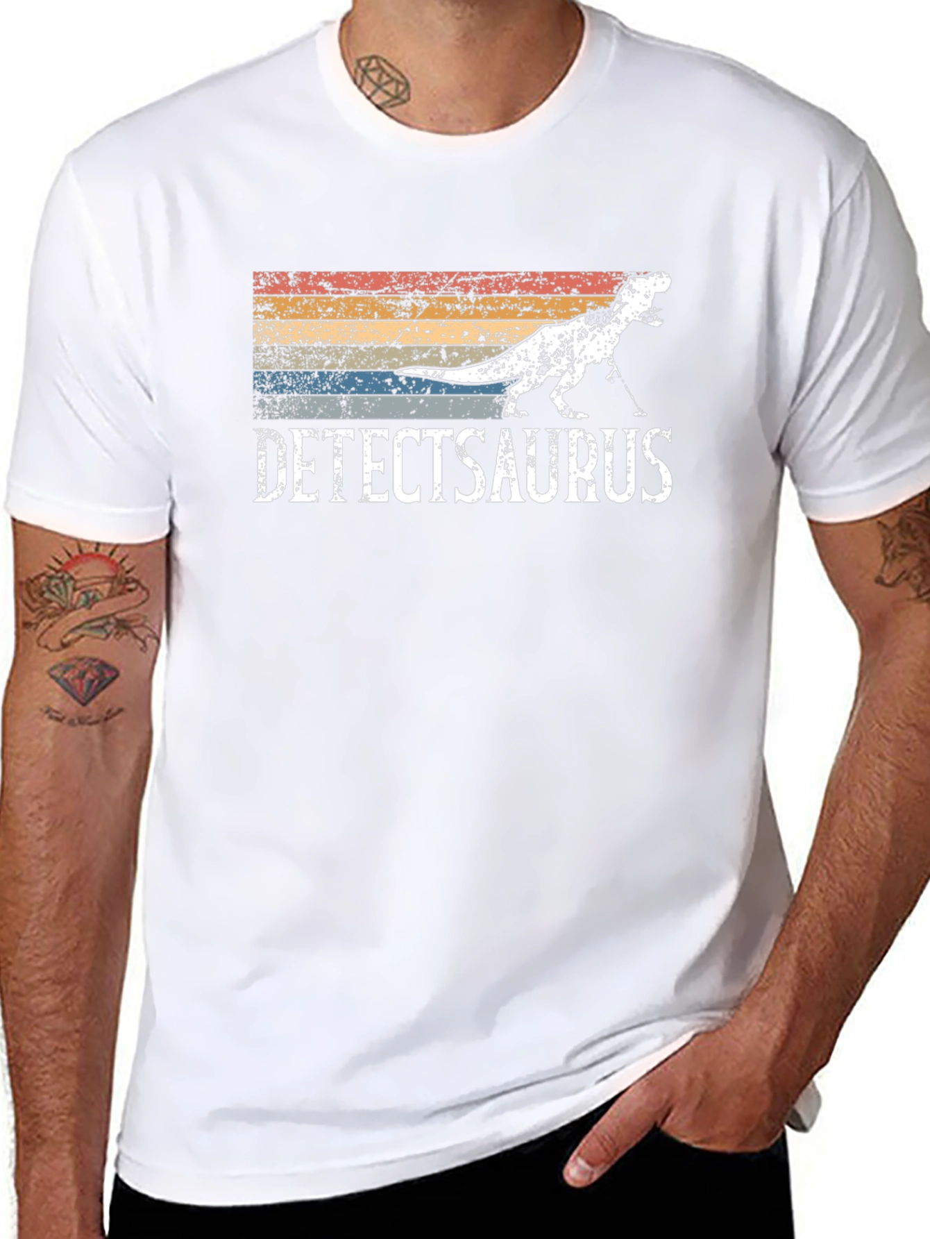 Detectsaurus T-Rex Dinosaur Metal Detecting T-Shirt