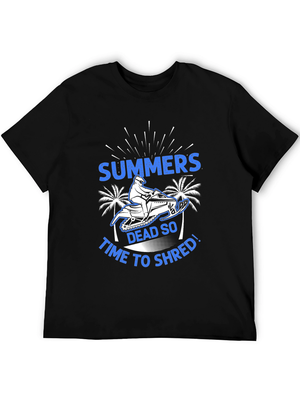Summers Dead Snowmobile Graphic T-Shirt