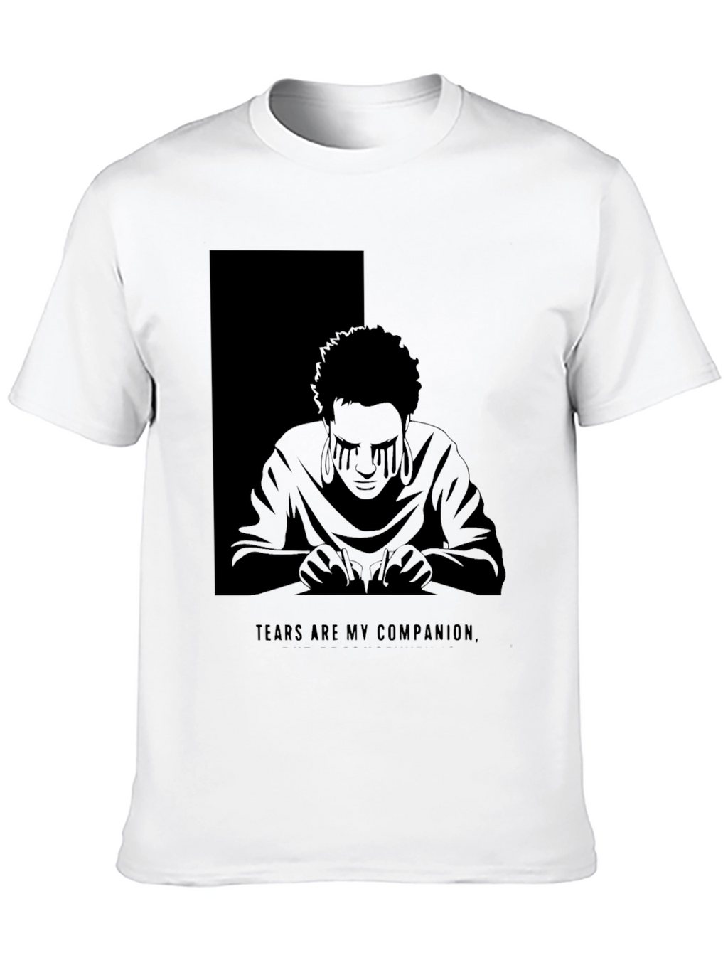 Tears Are My Companion Graphic T-Shirt - Dark Aesthetic