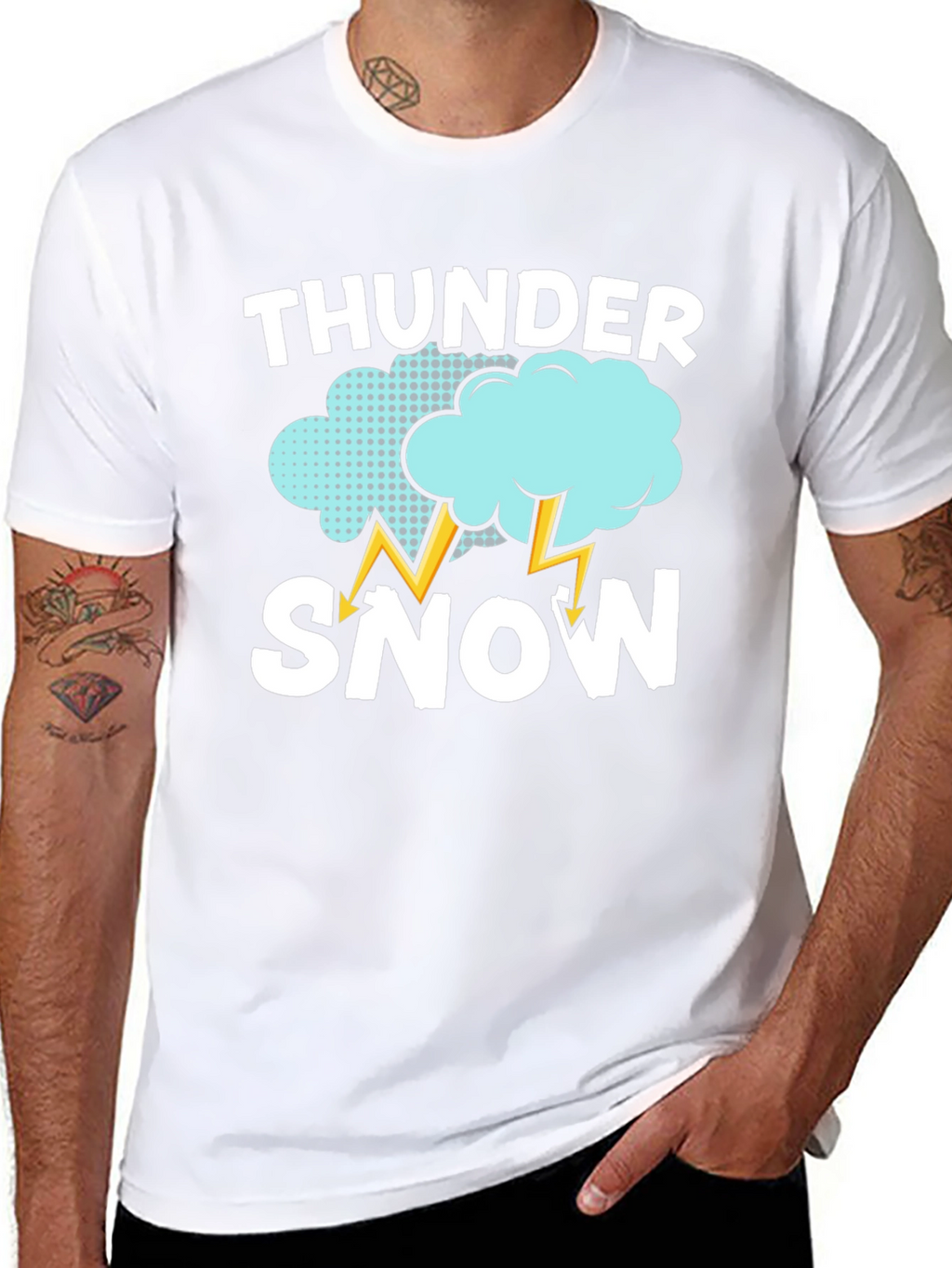 Thunder Snow Graphic T-Shirt - Weather Humor Tee