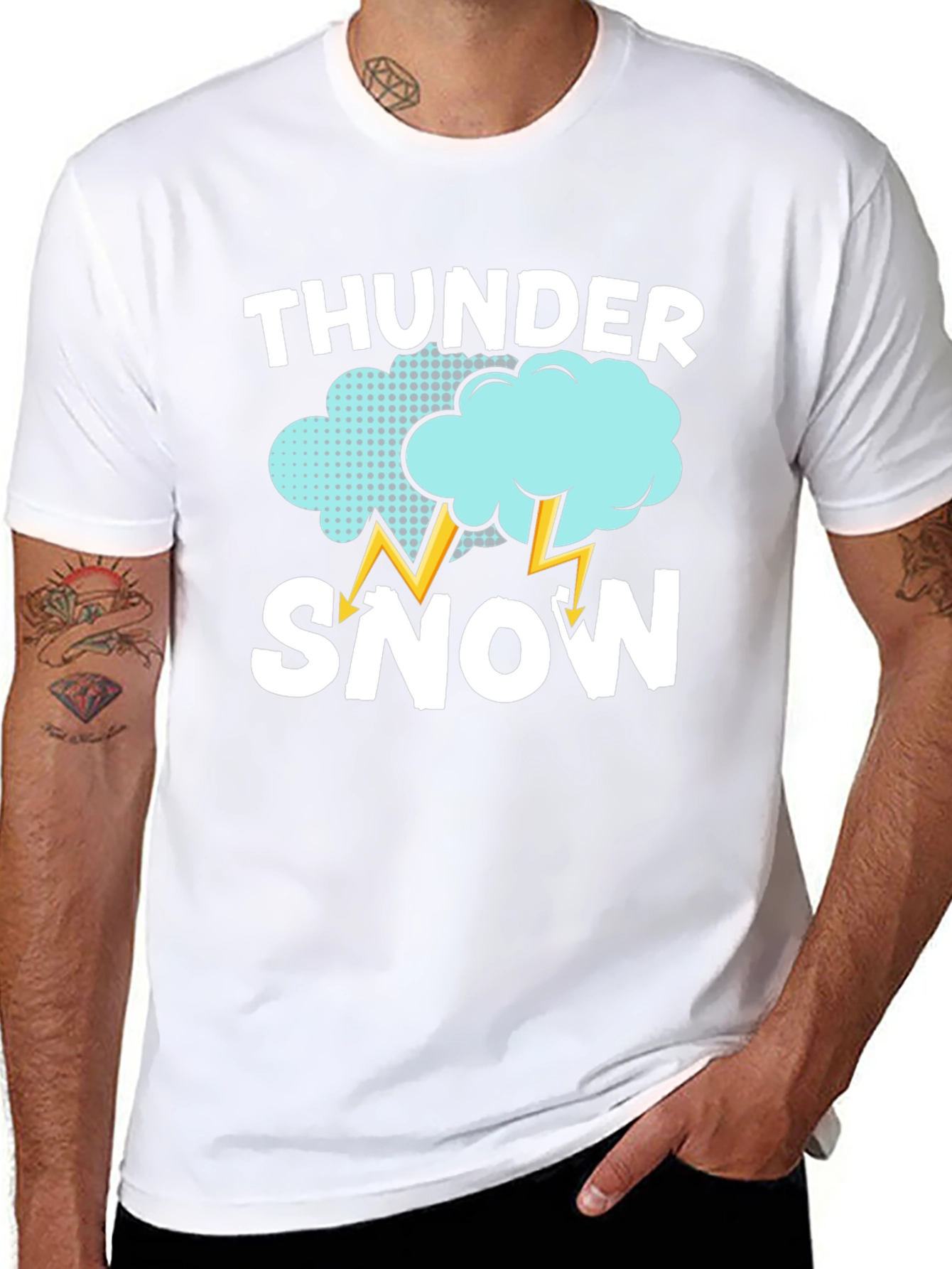 Thunder Snow Graphic T-Shirt - Weather Humor Tee