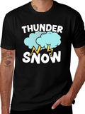 Thunder Snow Graphic T-Shirt - Weather Humor Tee