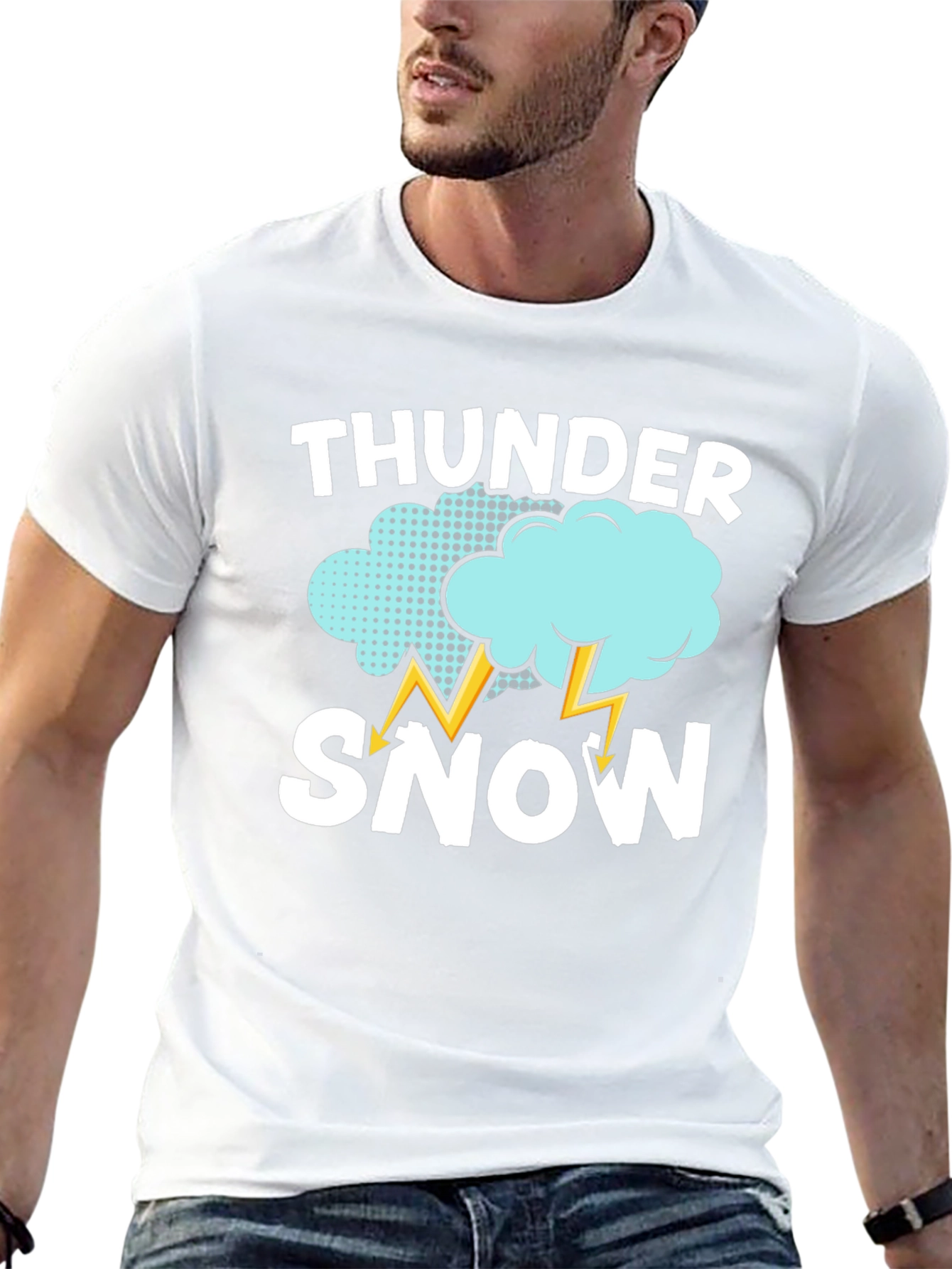Thunder Snow Graphic T-Shirt - Weather Humor Tee