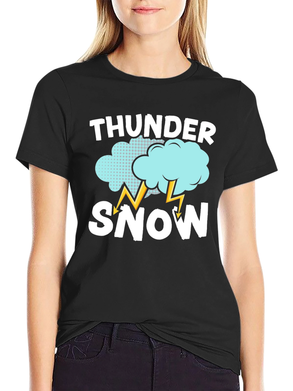 Thunder Snow Graphic T-Shirt - Weather Humor Tee