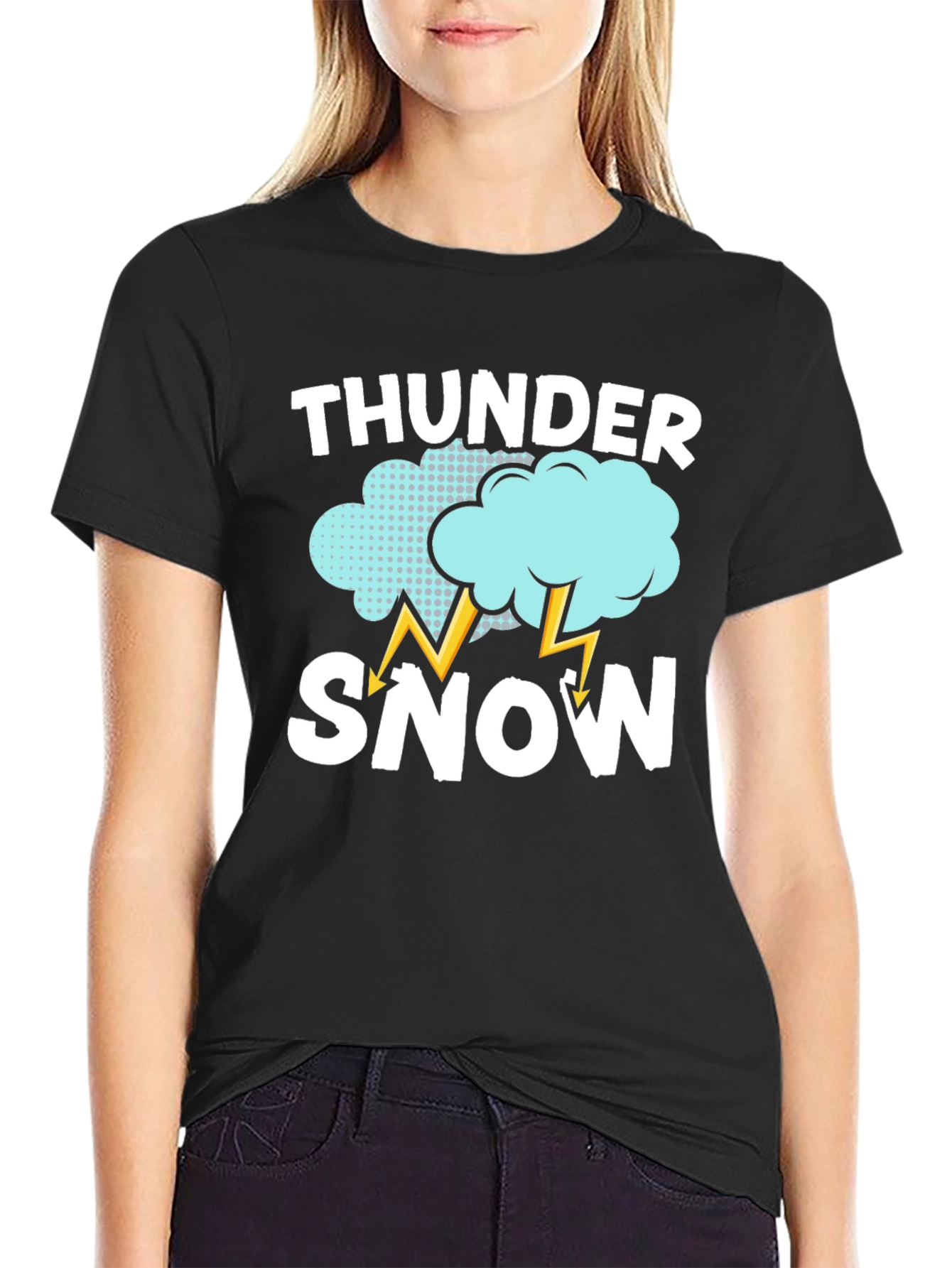 Thunder Snow Graphic T-Shirt - Weather Humor Tee