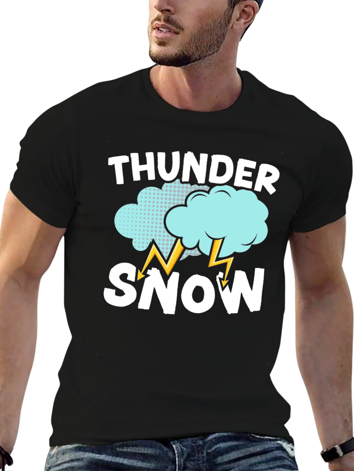 Thunder Snow Graphic T-Shirt - Weather Humor Tee