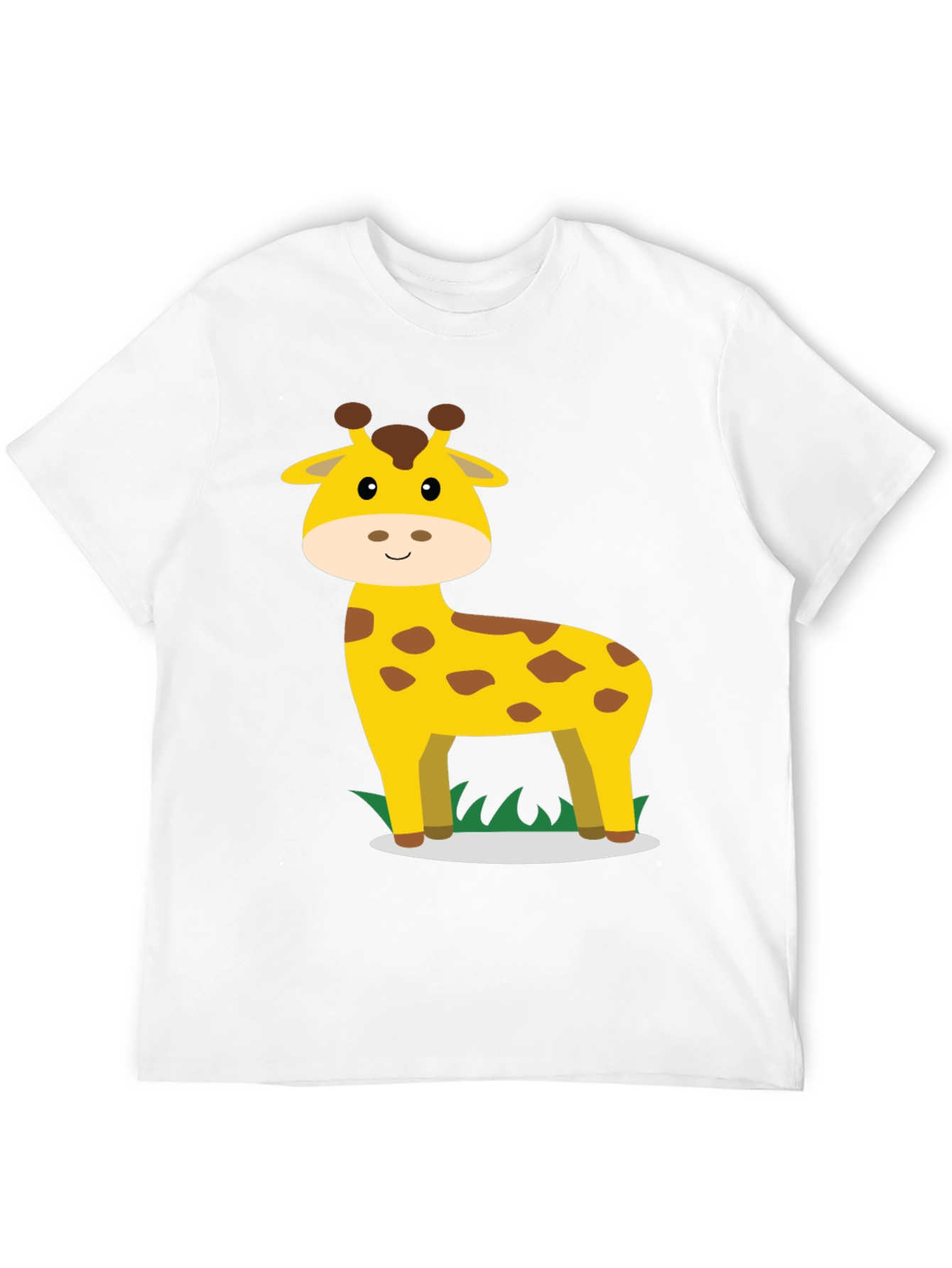Giraffe Graphic Tee - Black Cotton Casual Shirt