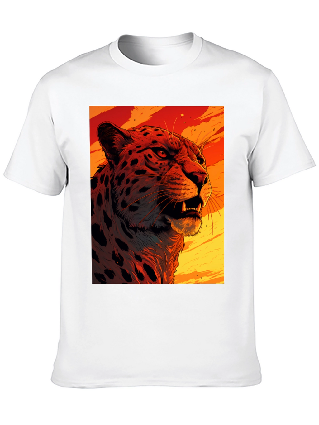 Fierce Feline Graphic Tee - Bold Animal Print