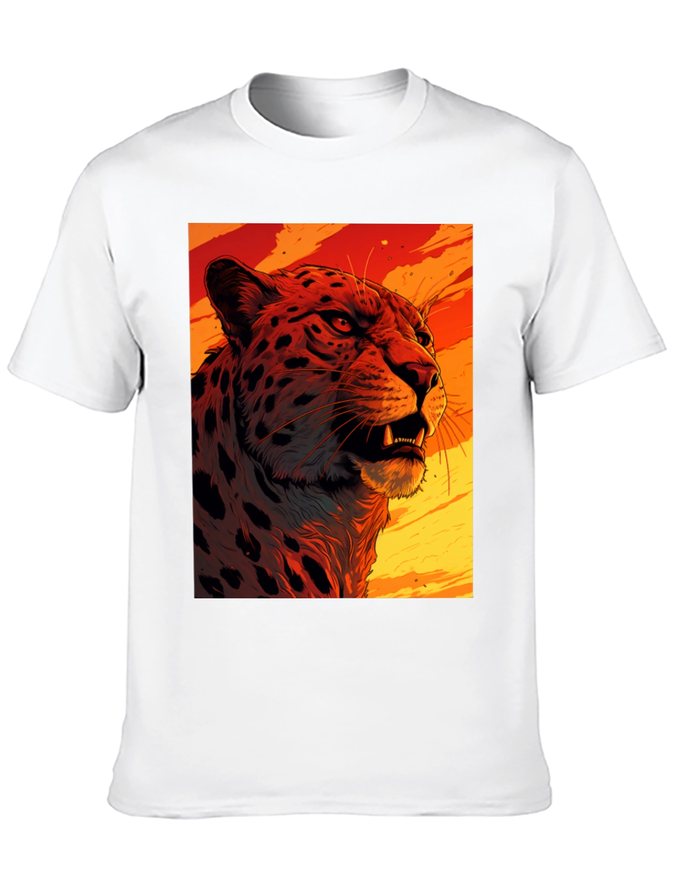 Fierce Feline Graphic Tee - Bold Animal Print