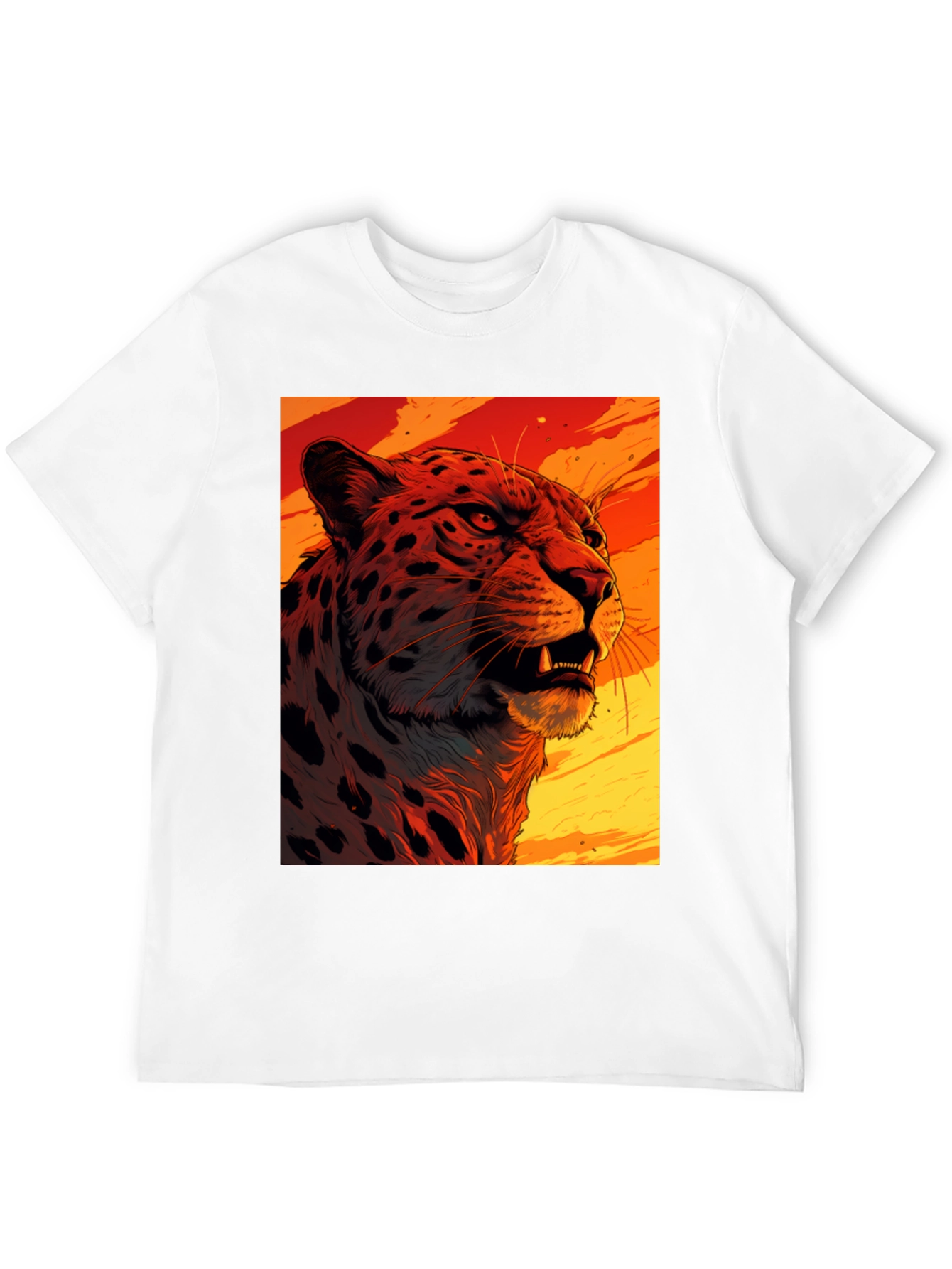 Fierce Feline Graphic Tee - Bold Animal Print