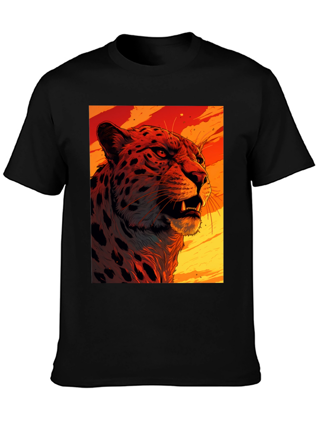 Fierce Feline Graphic Tee - Bold Animal Print