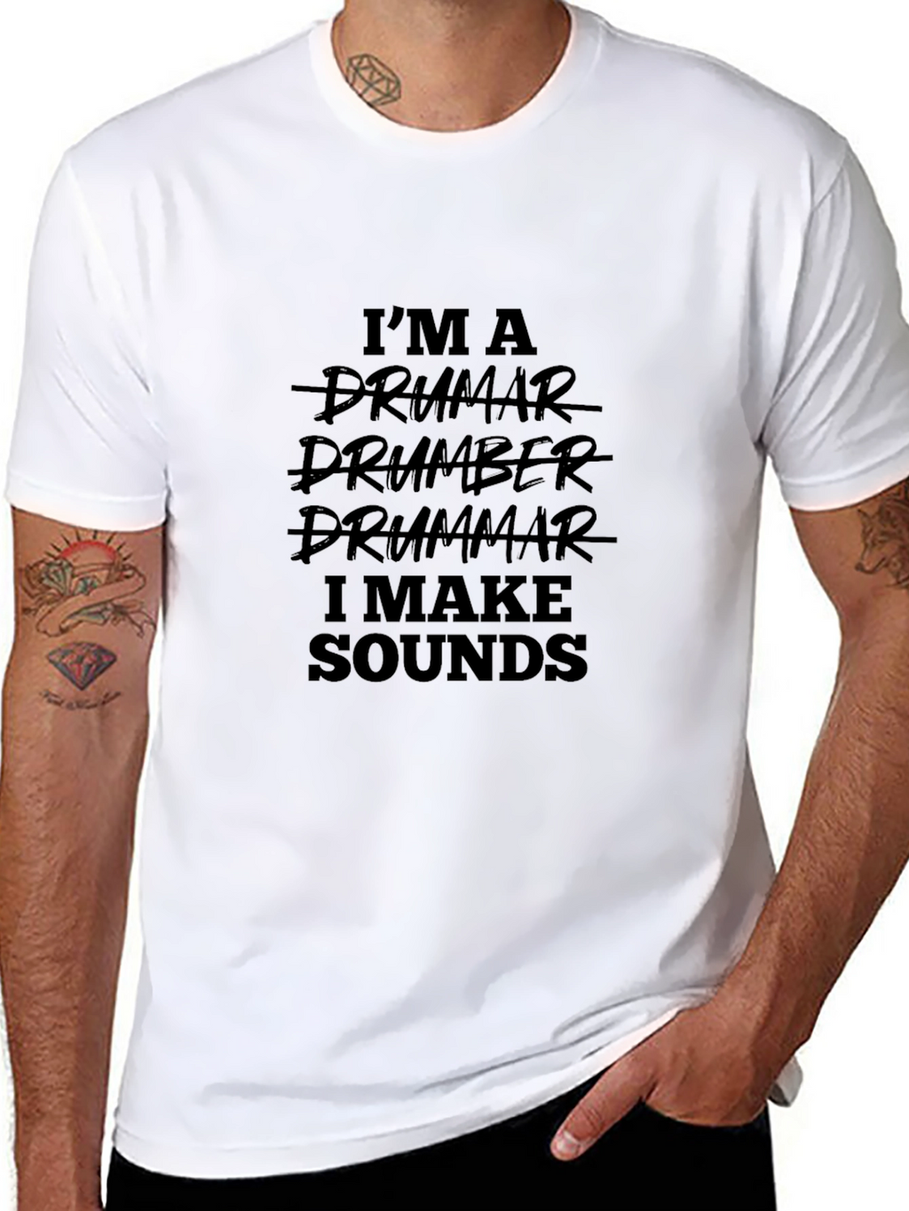 Drummer Sound Maker Black T-Shirt