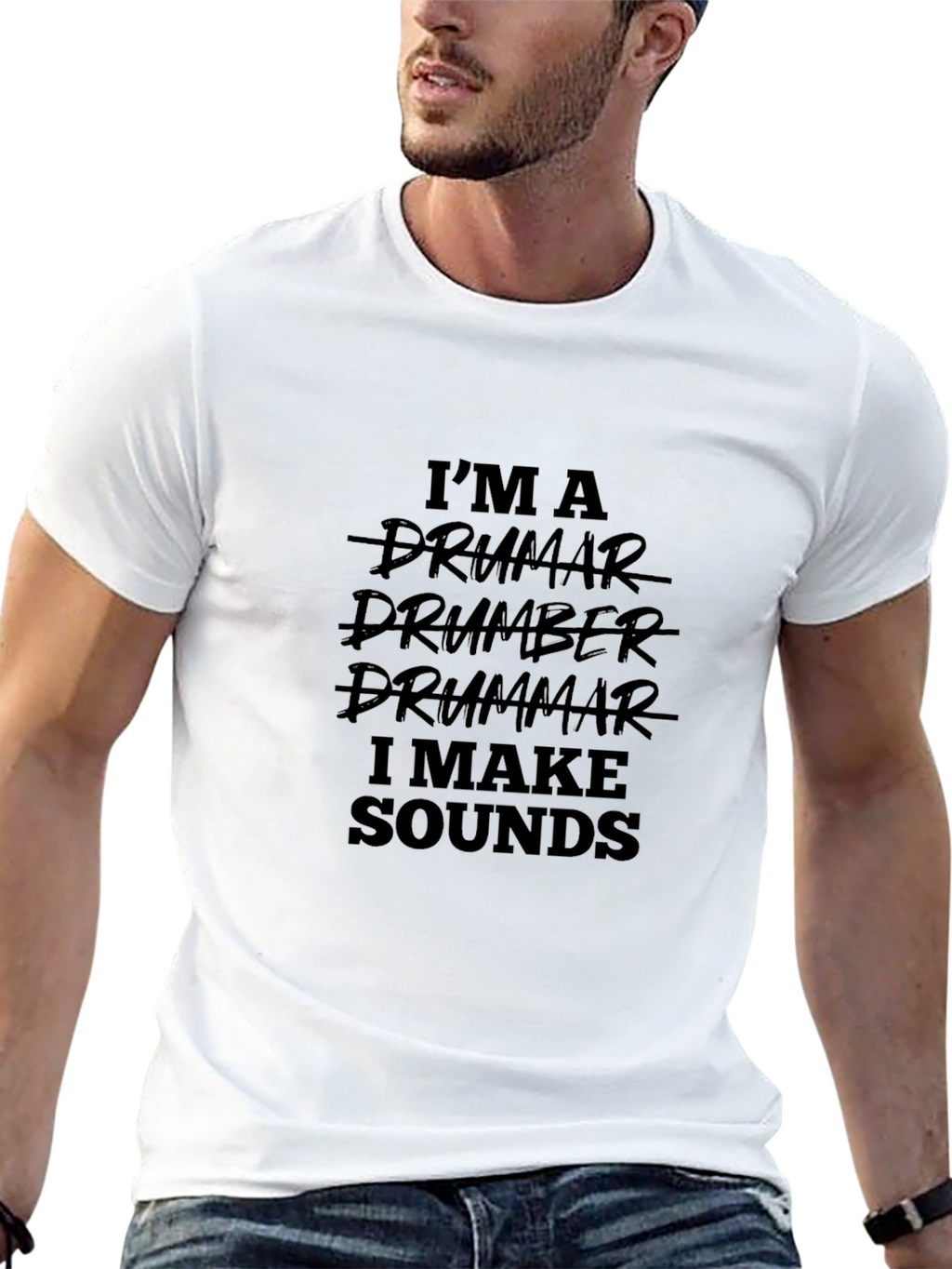 Drummer Sound Maker Black T-Shirt