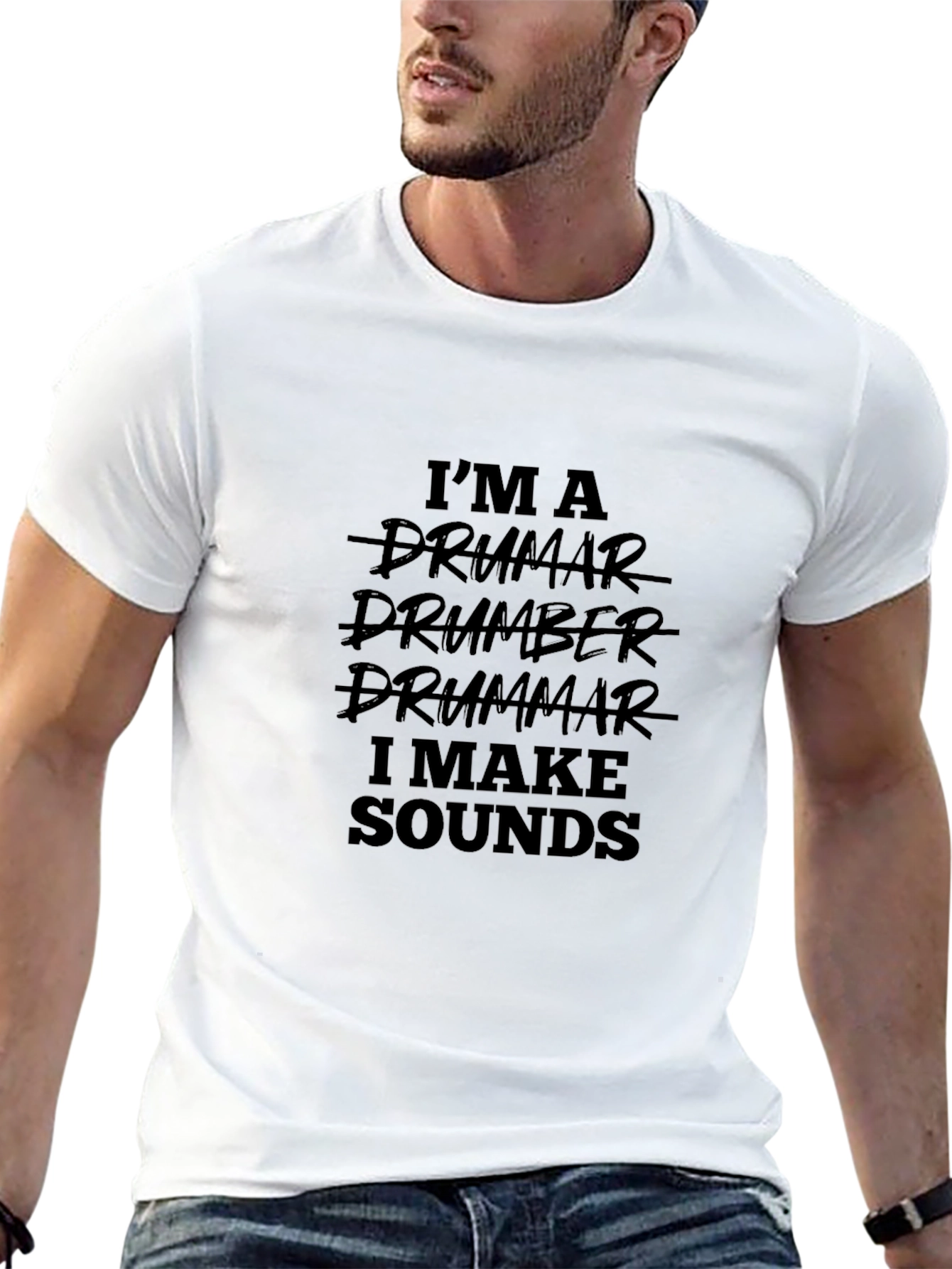 Drummer Sound Maker Black T-Shirt