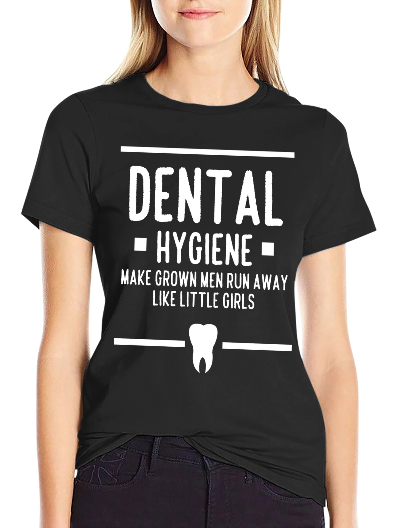 Dental Hygiene T-Shirt: Run Away Like Little Girls