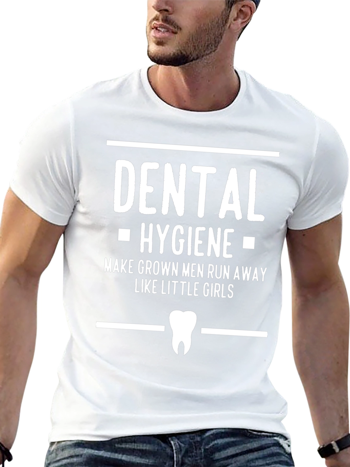 Dental Hygiene T-Shirt: Run Away Like Little Girls