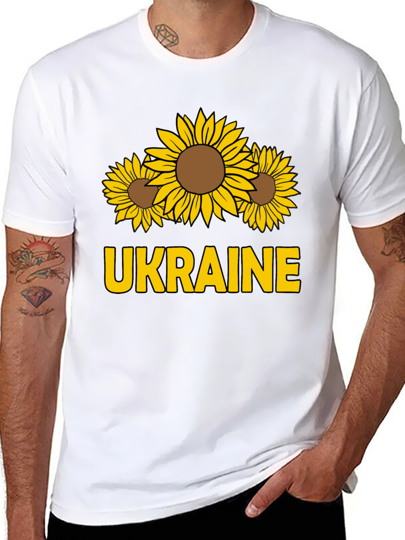 Ukraine Sunflower Graphic Tee