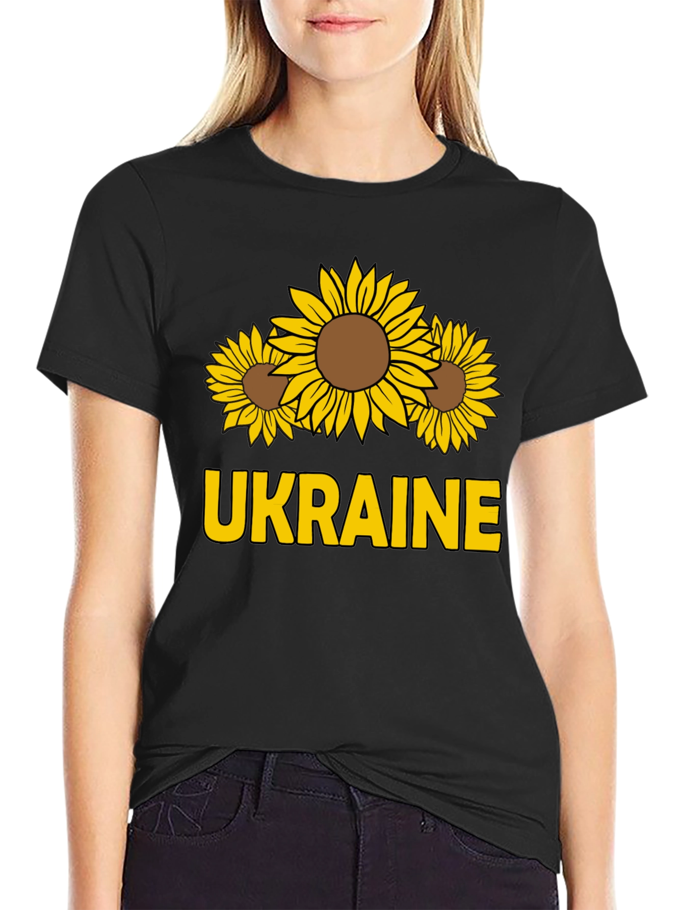 Ukraine Sunflower Graphic Tee