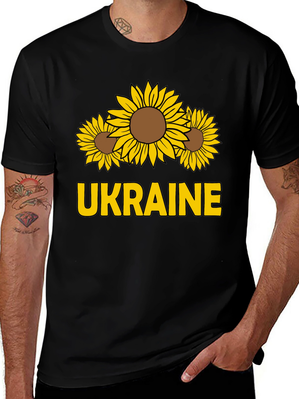 Ukraine Sunflower Graphic Tee