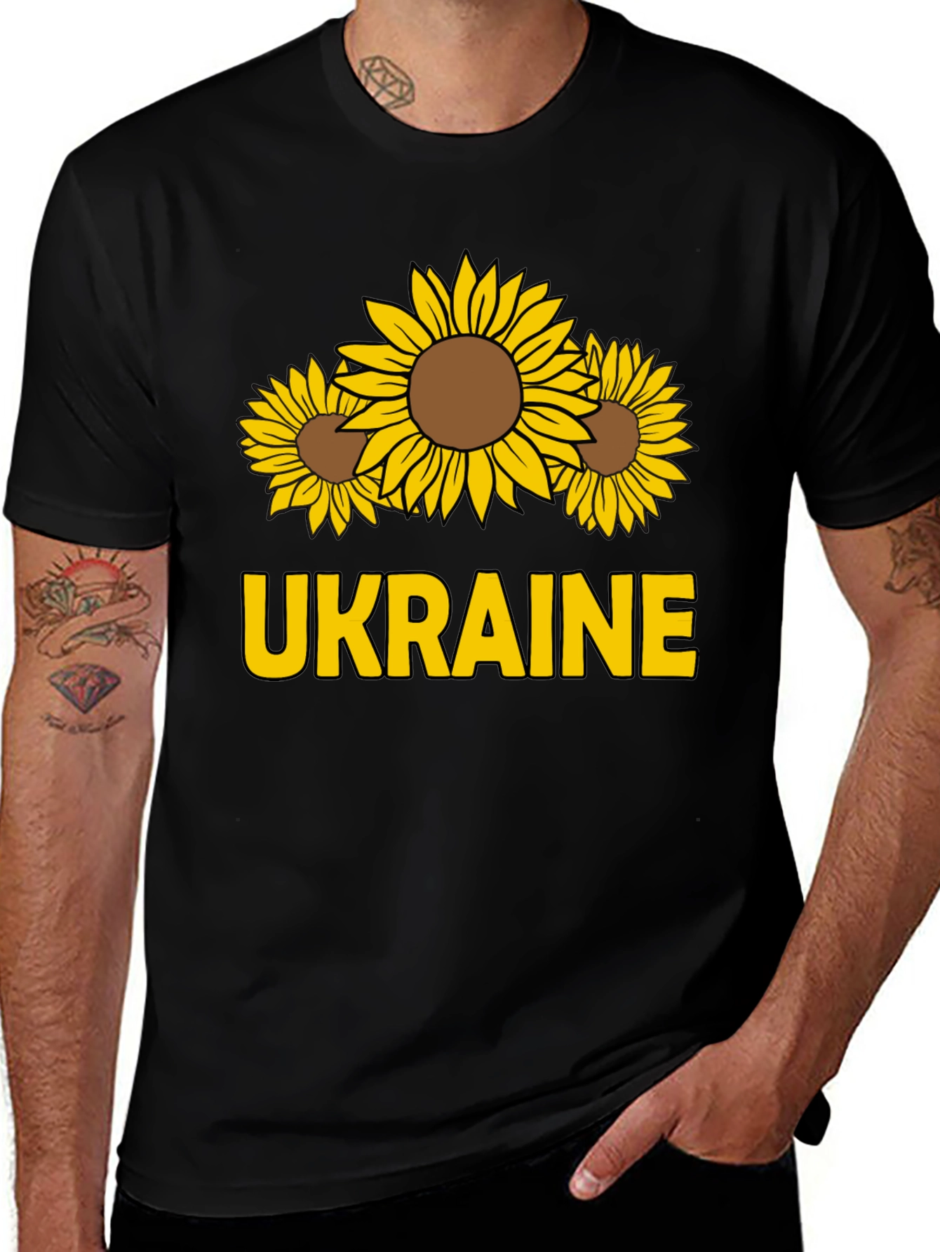Ukraine Sunflower Graphic Tee