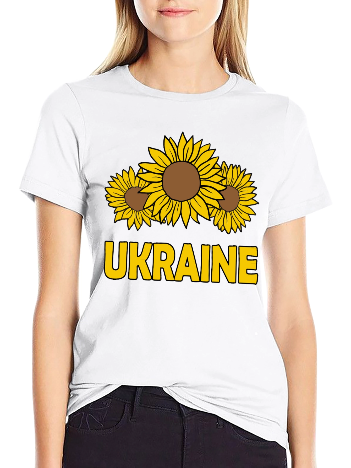 Ukraine Sunflower Graphic Tee