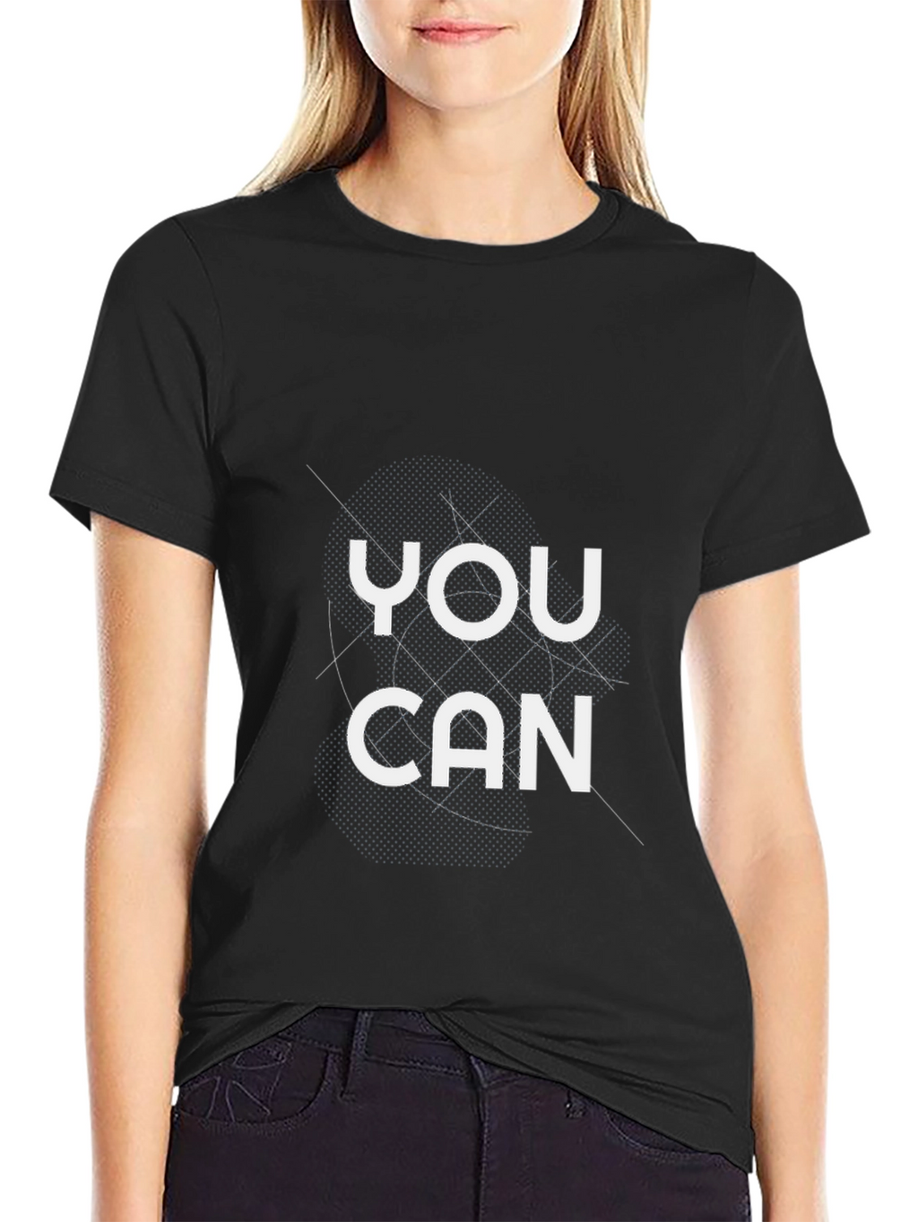 You Can Graphic Tee - Motivational Black T-Shirt