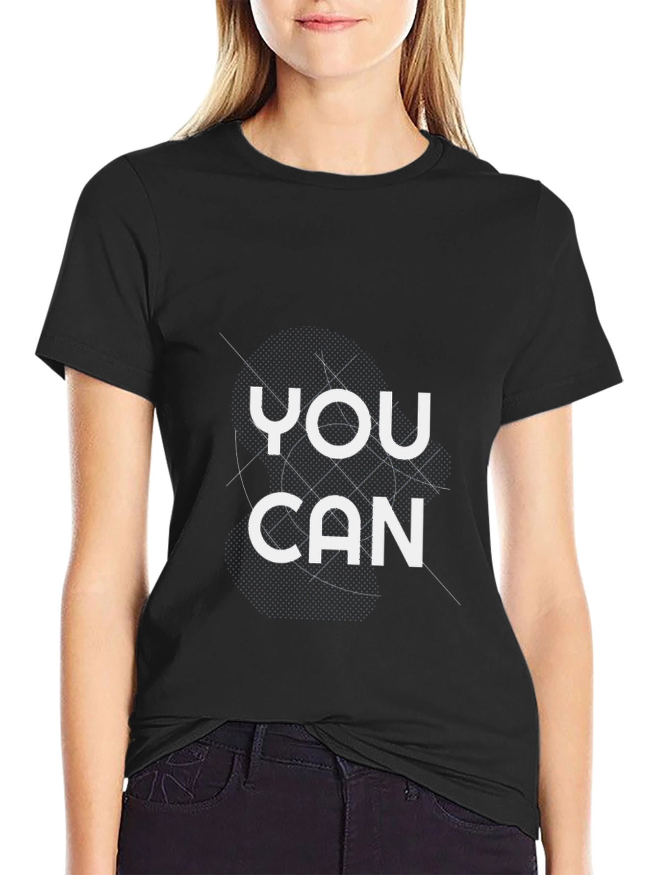 You Can Graphic Tee - Motivational Black T-Shirt