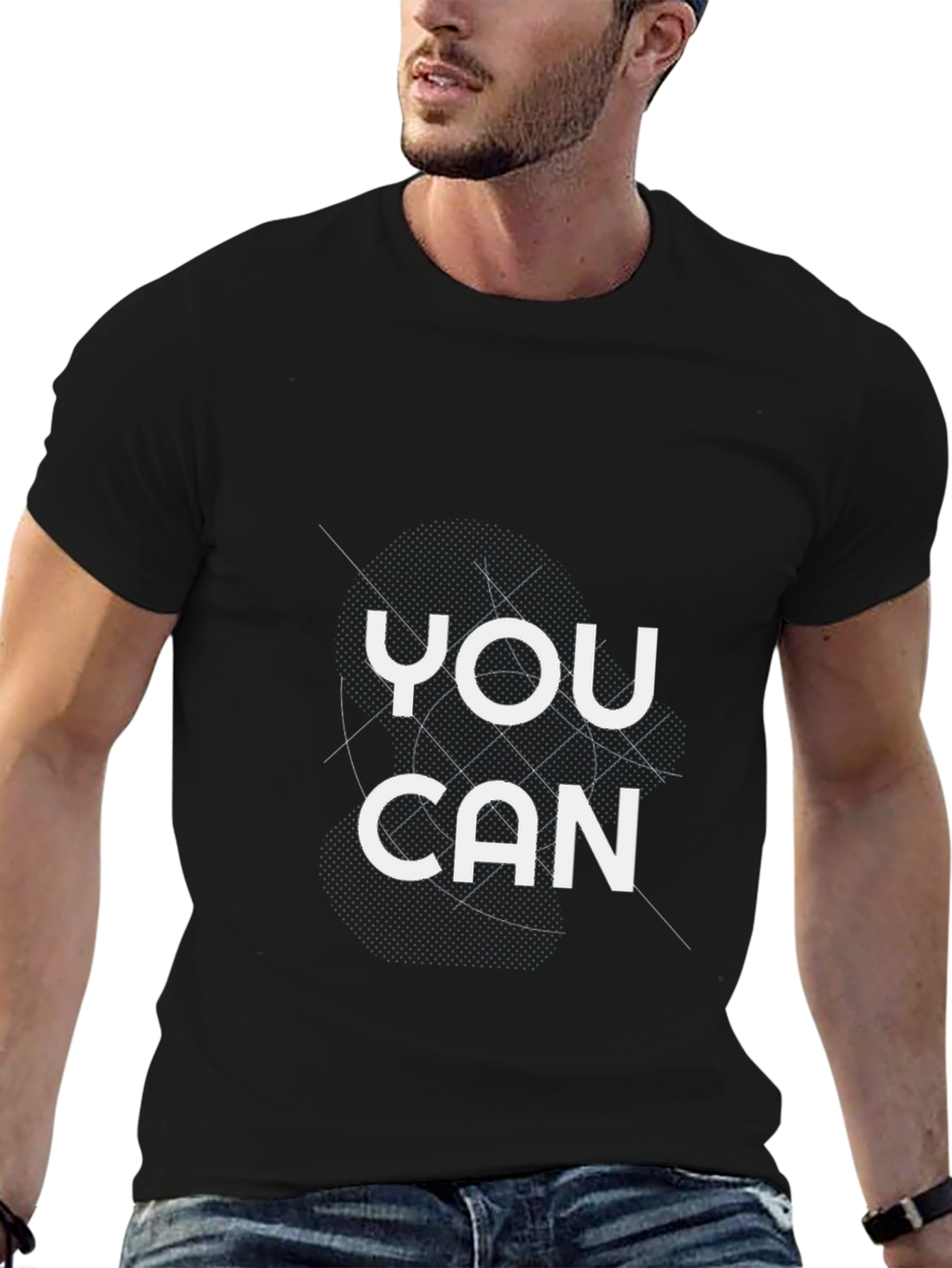 You Can Graphic Tee - Motivational Black T-Shirt