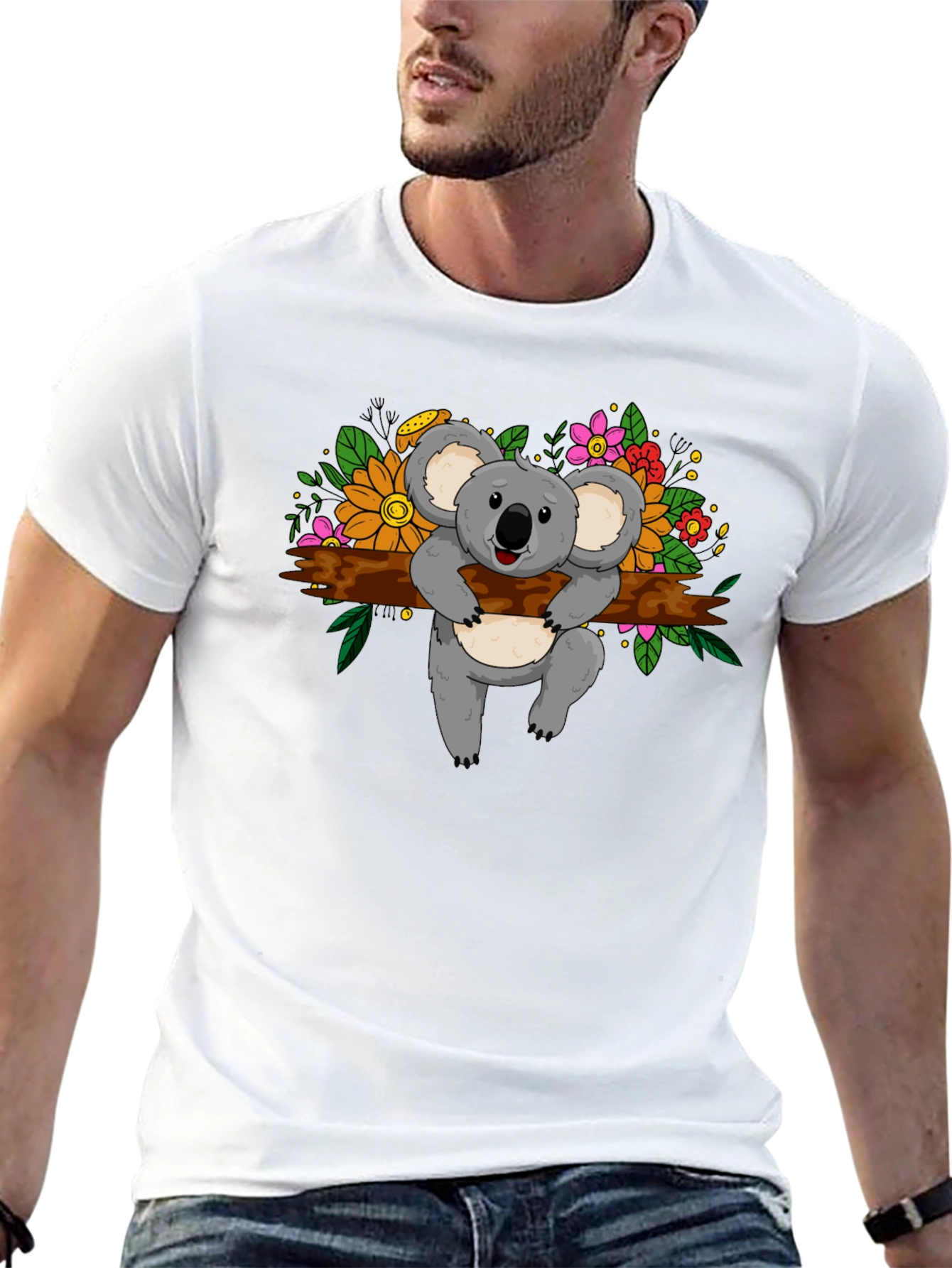 Cute Koala Floral T-Shirt