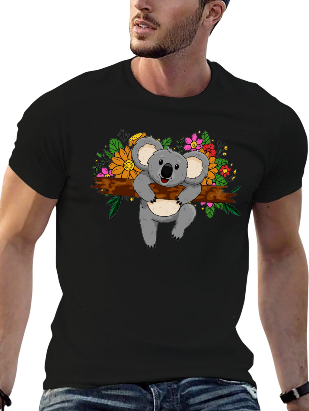 Cute Koala Floral T-Shirt