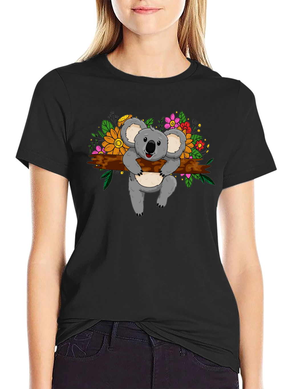 Cute Koala Floral T-Shirt