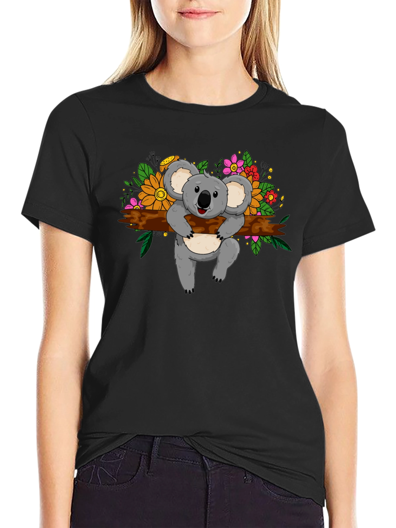 Cute Koala Floral T-Shirt