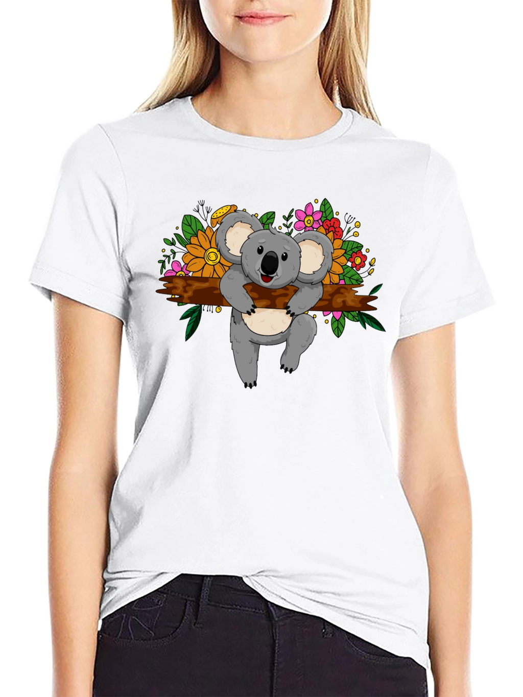 Cute Koala Floral T-Shirt