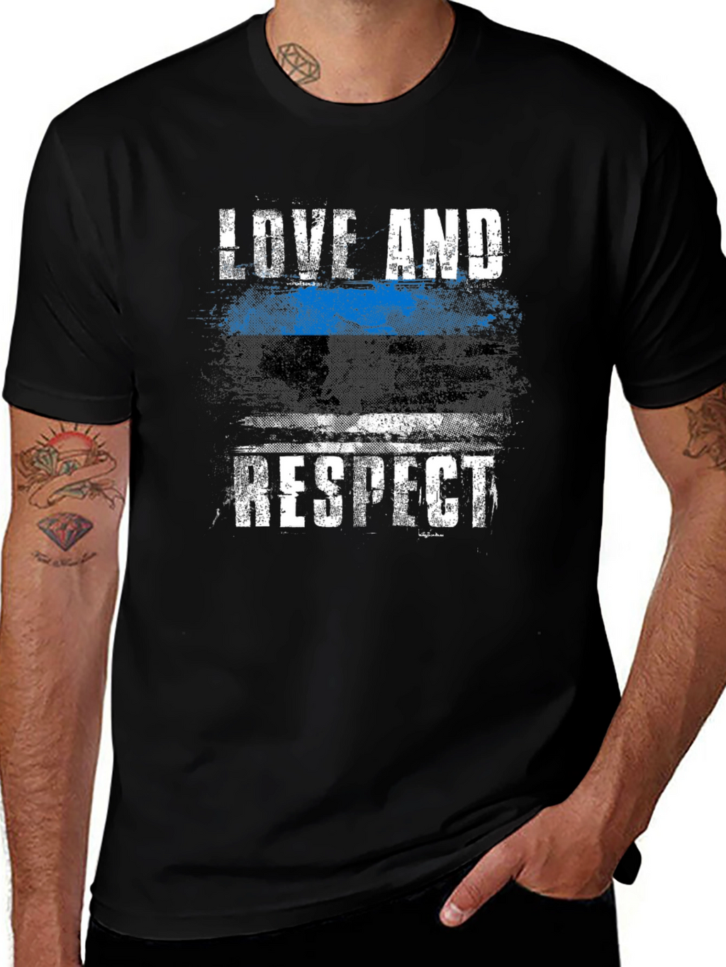 Love And Respect Thin Blue Line T-Shirt