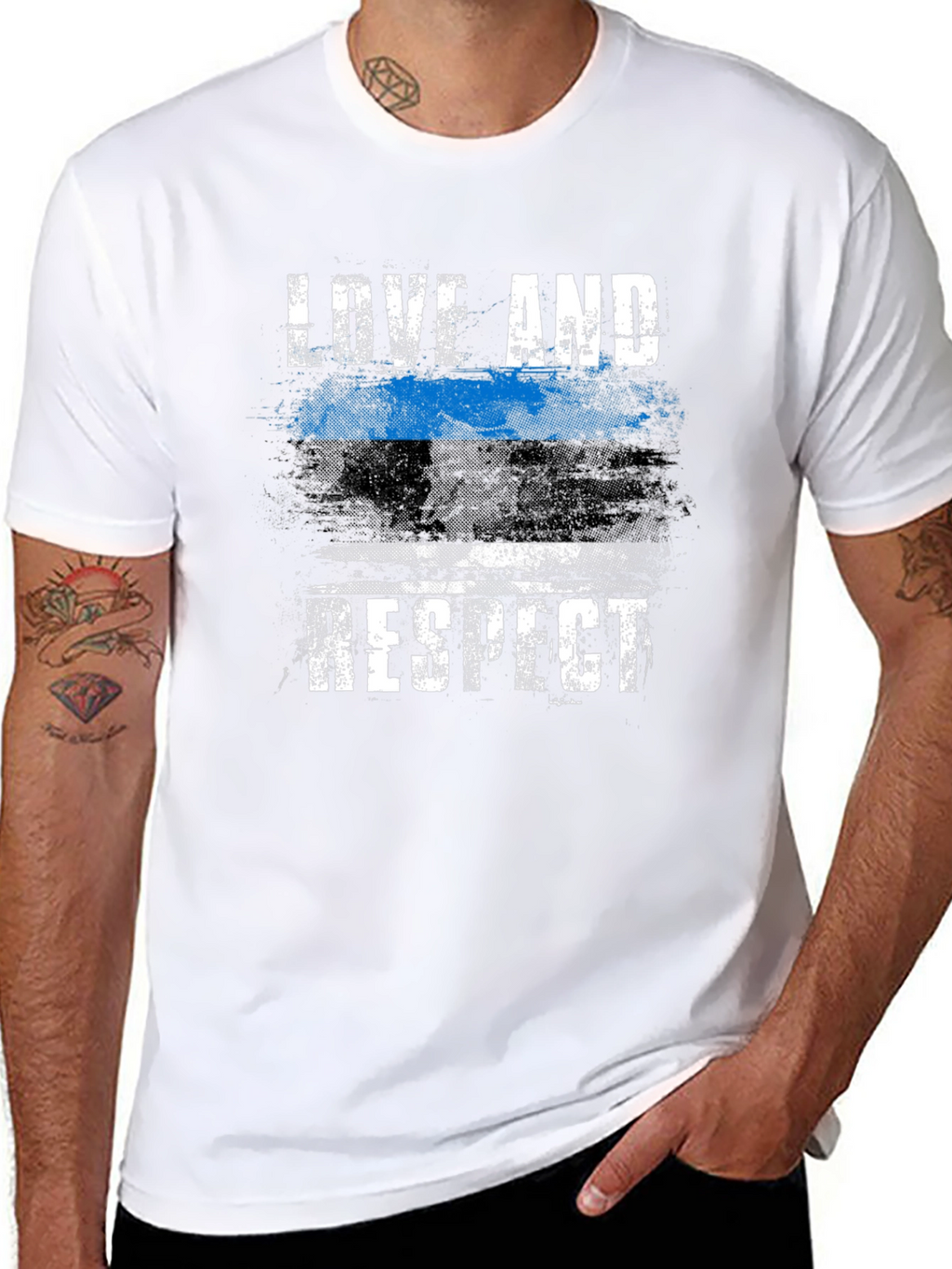 Love And Respect Thin Blue Line T-Shirt
