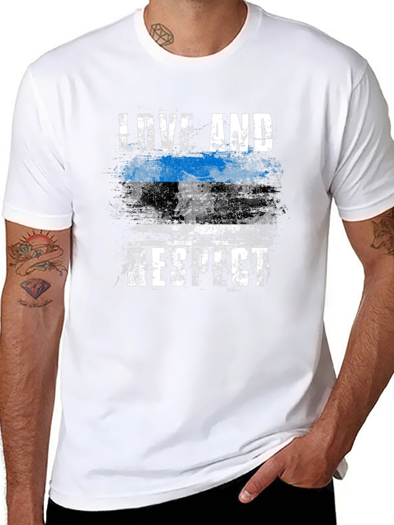 Love And Respect Thin Blue Line T-Shirt