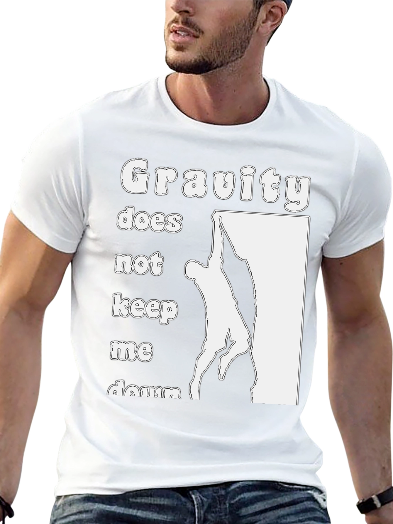 Gravity Doesnt Keep Me Down Black T-Shirt
